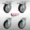 Service Caster 5 Inch SS Black Polyurethane Top Plate Caster Total Lock Brakes SCC, 2PK SCC-SSTTL20S514-PPUB-BLK-2-S-2 - alternate 5